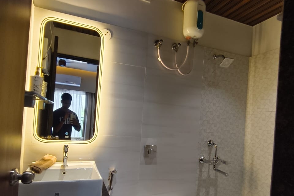 Spacious and well-ventilated 2 BHK flat interior in Raipur, available for under 35 lakhs.