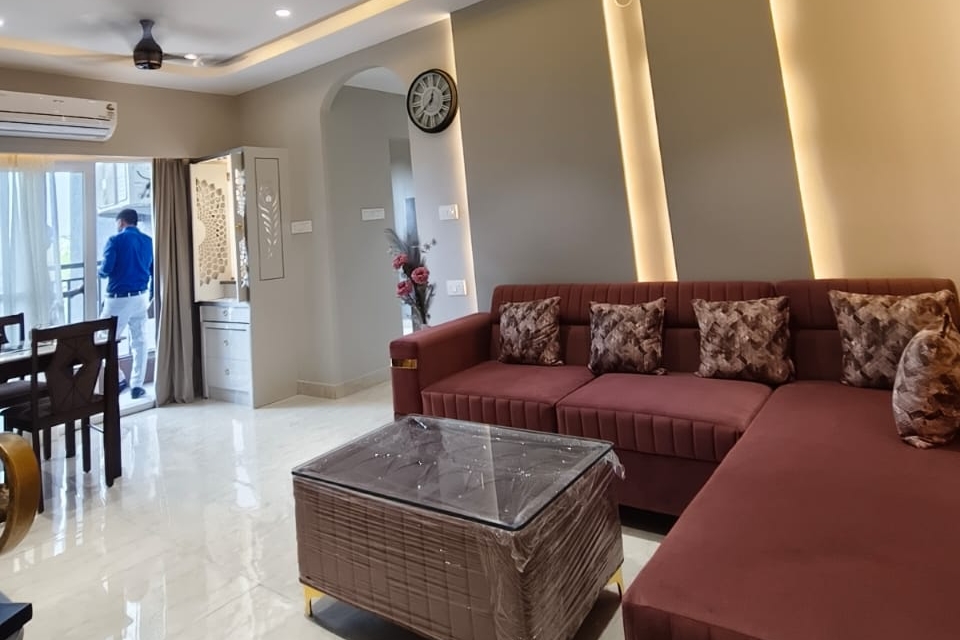 Spacious and well-ventilated 2 BHK flat interior in Raipur, available for under 35 lakhs.